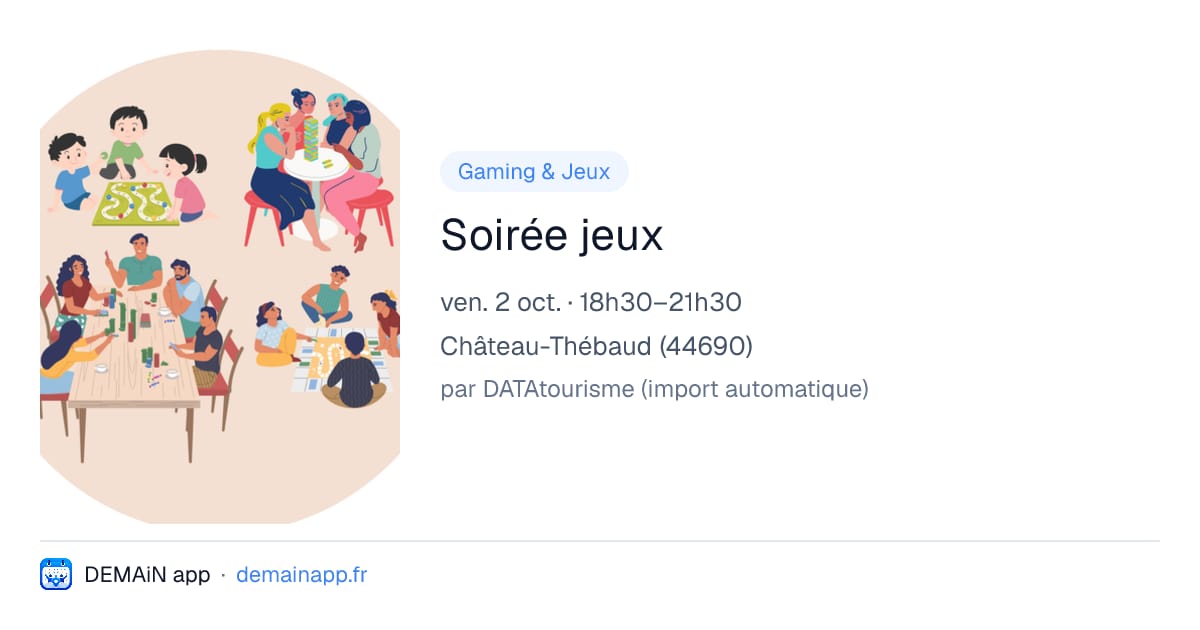 Soirée jeux — Château-Thébaud