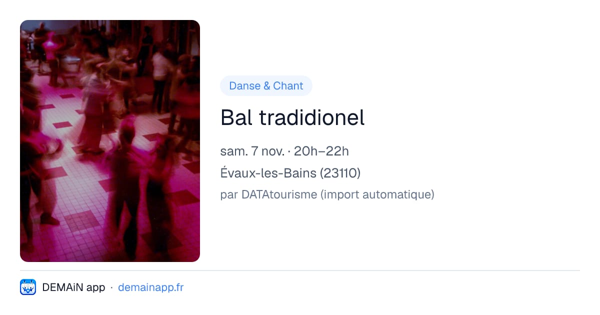 Bal tradidionel — Évaux-les-Bains