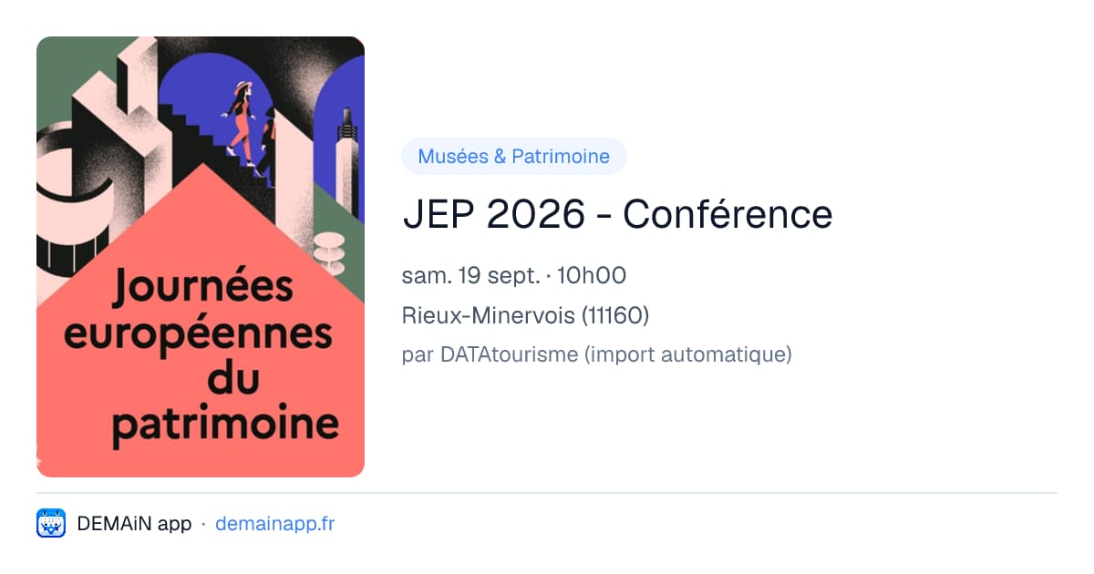 JEP 2026 - Conférence — Rieux-Minervois