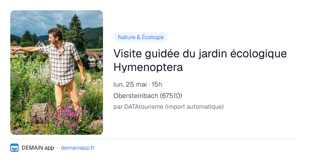 Visite guidée du jardin écologique Hymenoptera — Obersteinbach