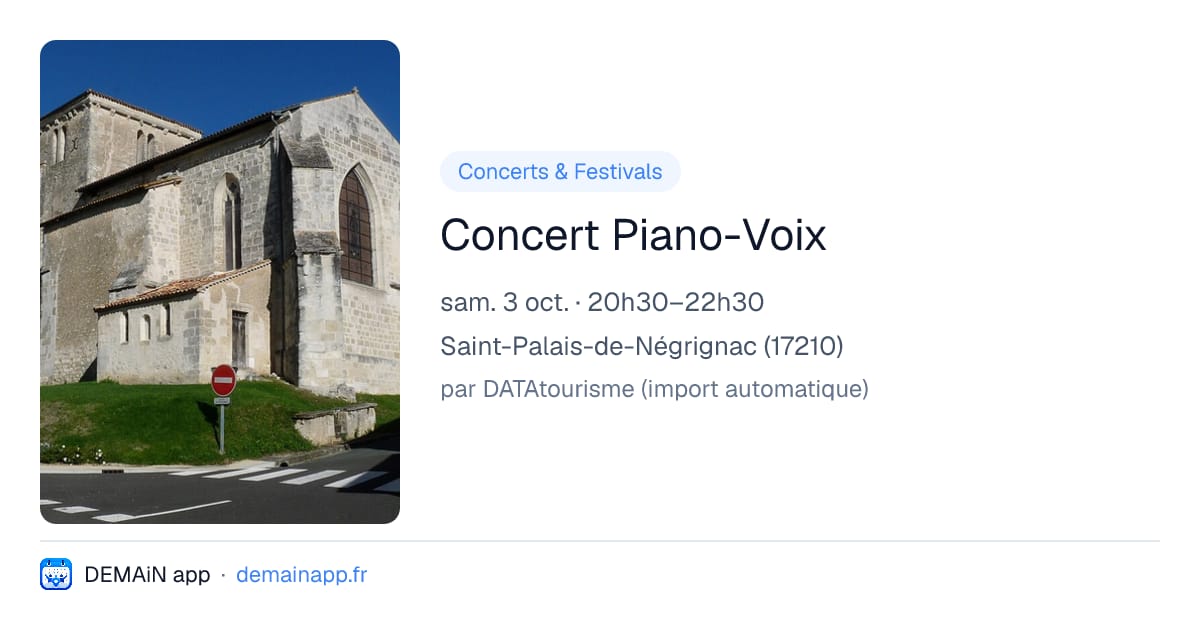 Concert Piano-Voix — Saint-Palais-de-Négrignac