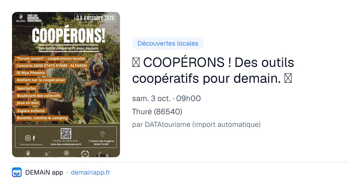 🌿 COOPÉRONS ! Des outils coopératifs pour demain. 🌿 — Thuré