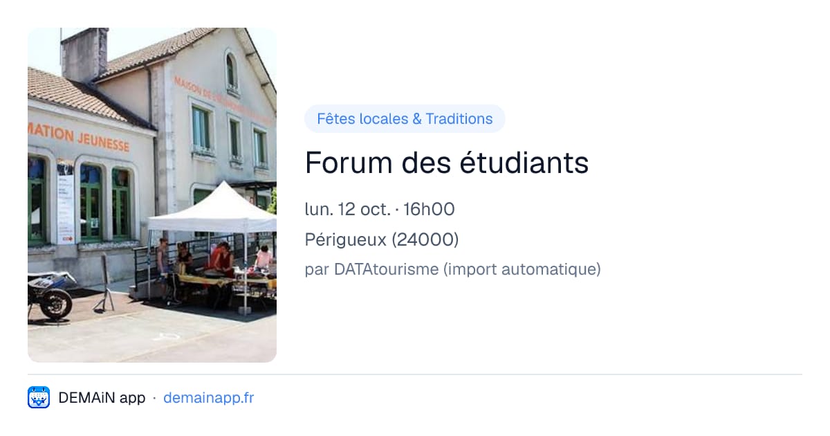 Forum des étudiants — Périgueux