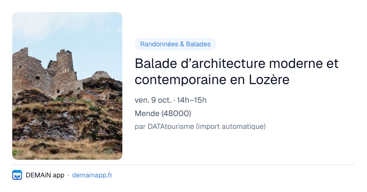 Balade d’architecture moderne et contemporaine en Lozère — Mende
