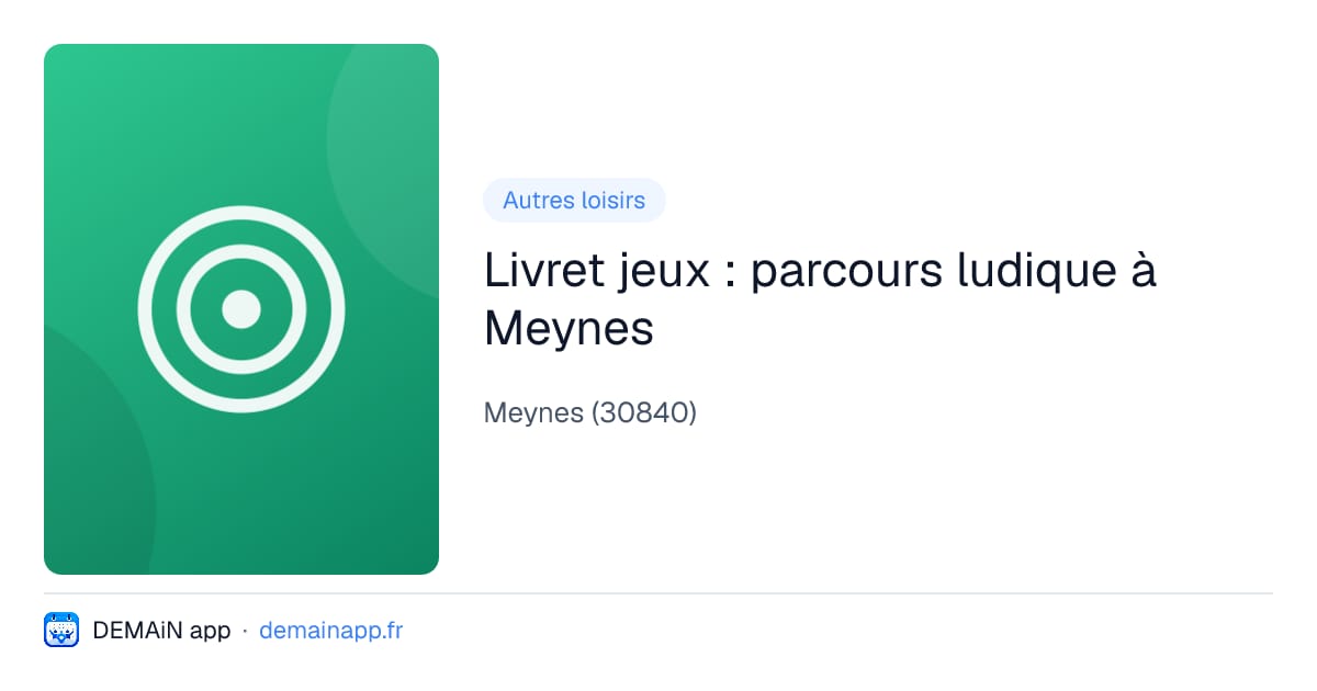 Livret jeux : parcours ludique à Meynes — Meynes