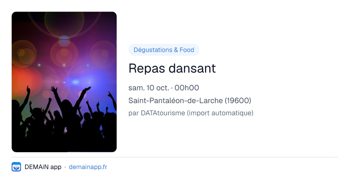 Repas dansant — Saint-Pantaléon-de-Larche