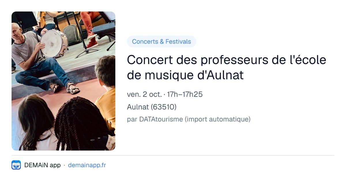 Concert des professeurs de l'école de musique d'Aulnat — Aulnat