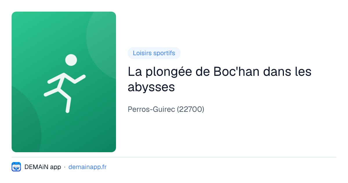 La plongée de Boc'han dans les abysses — Perros-Guirec