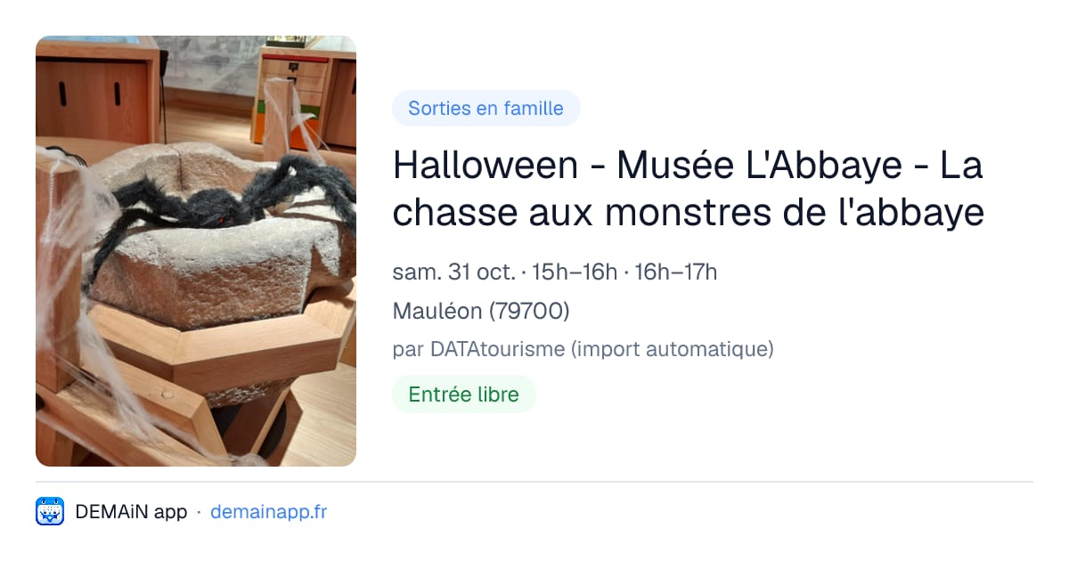 Halloween - Musée L'Abbaye - La chasse aux monstres de l'abbaye — Mauléon