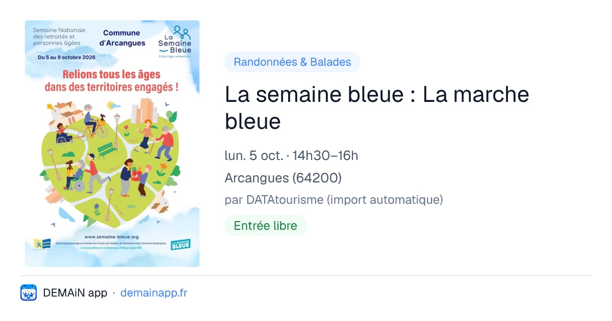 La semaine bleue : La marche bleue — Arcangues