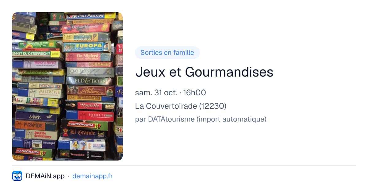 Jeux et Gourmandises — La Couvertoirade