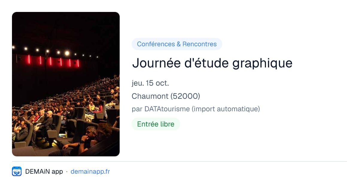 Journée d'étude graphique — Chaumont
