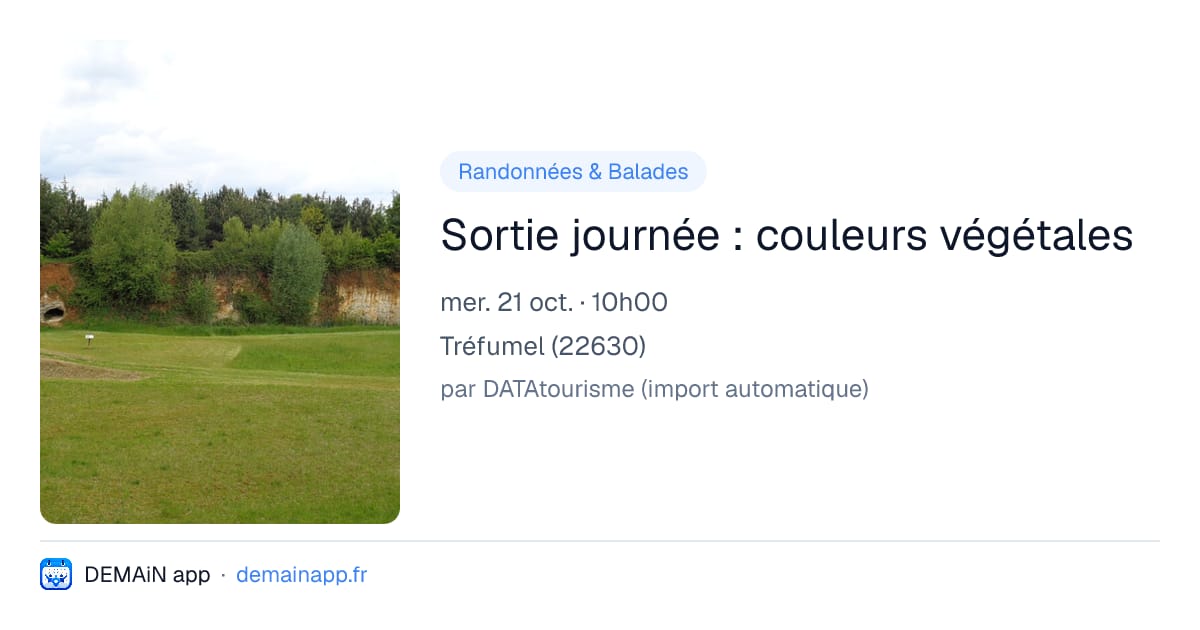 Sortie journée : couleurs végétales — Tréfumel