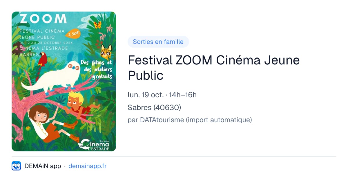 Festival ZOOM Cinéma Jeune Public — Sabres