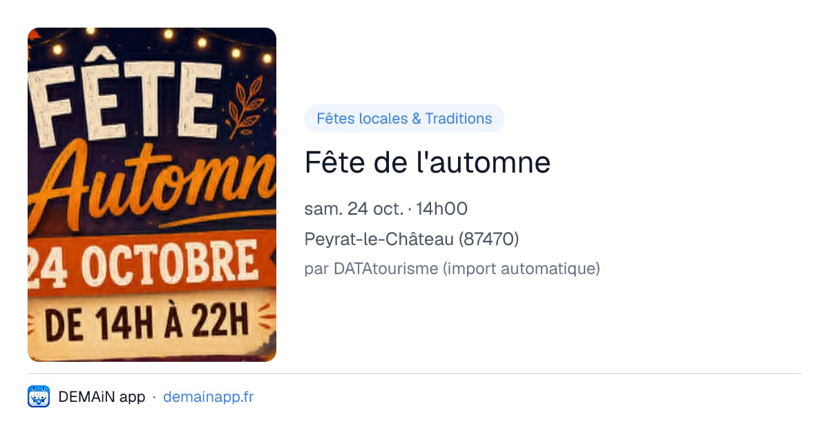Fête de l'automne — Peyrat-le-Château