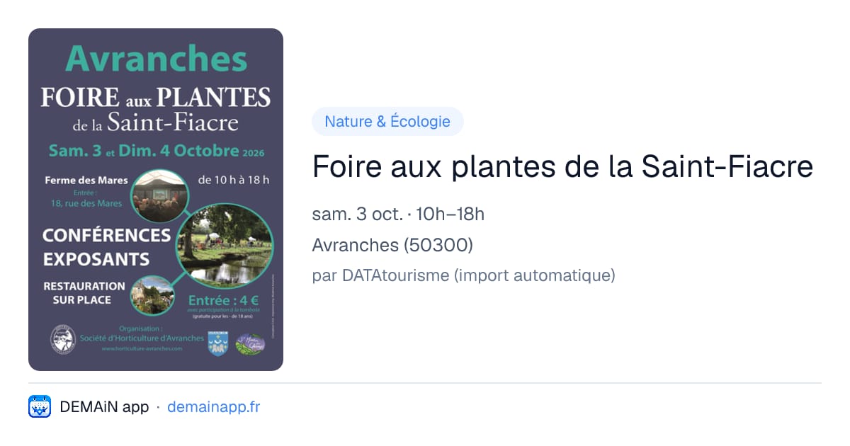 Foire aux plantes de la Saint-Fiacre — Avranches