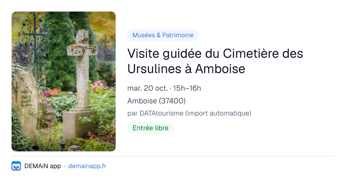 Visite guidée du Cimetière des Ursulines à Amboise — Amboise