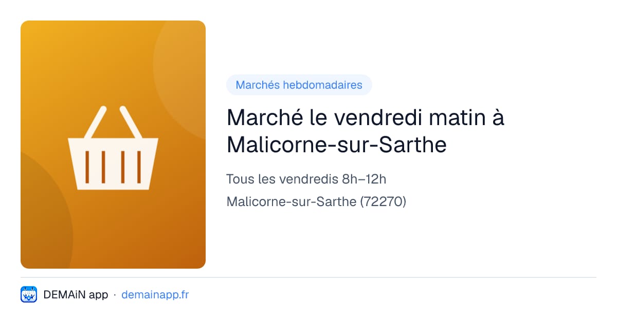 Marché le vendredi matin à Malicorne-sur-Sarthe — Malicorne-sur-Sarthe