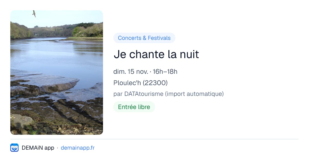 Je chante la nuit — Ploulec'h