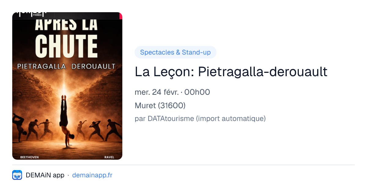 La Leçon: Pietragalla-derouault — Muret