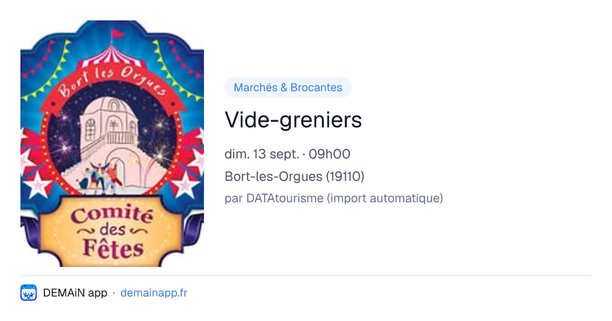 Vide-greniers — Bort-les-Orgues
