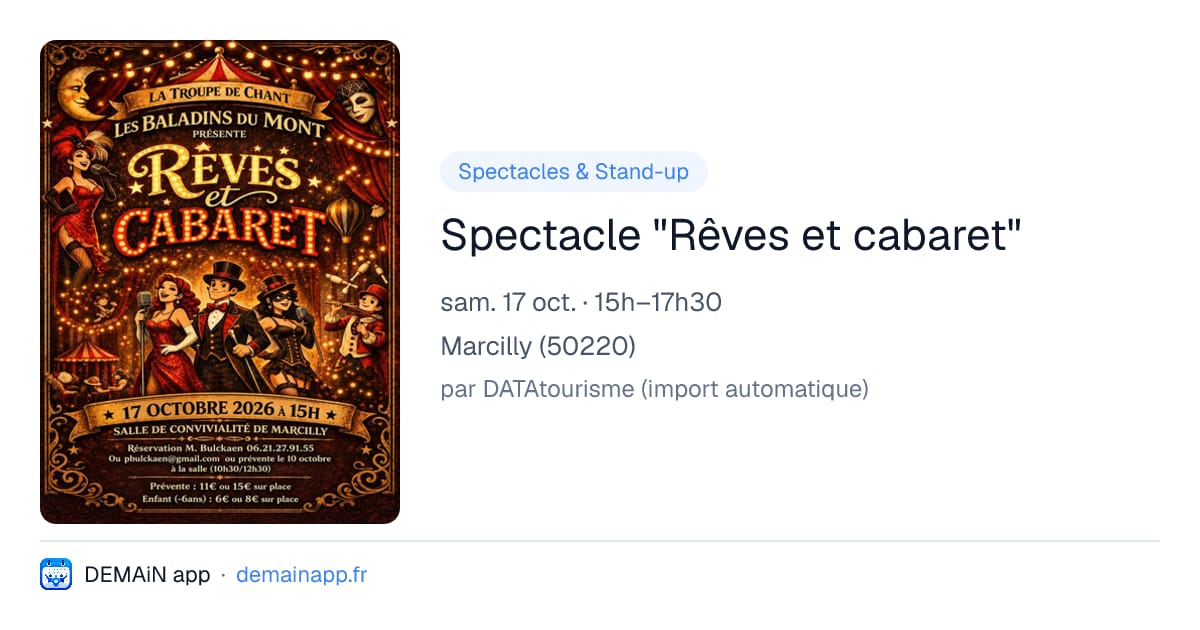 Spectacle "Rêves et cabaret" — Marcilly
