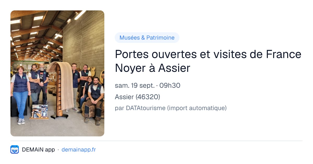 Portes ouvertes et visites de France Noyer à Assier — Assier