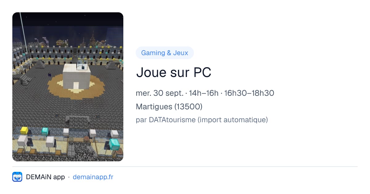 Joue sur PC — Martigues