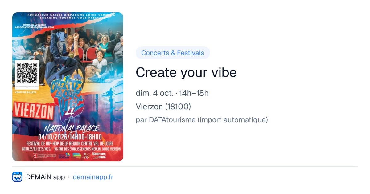 Create your vibe — Vierzon