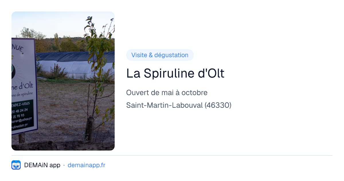 La Spiruline d'Olt — Saint-Martin-Labouval