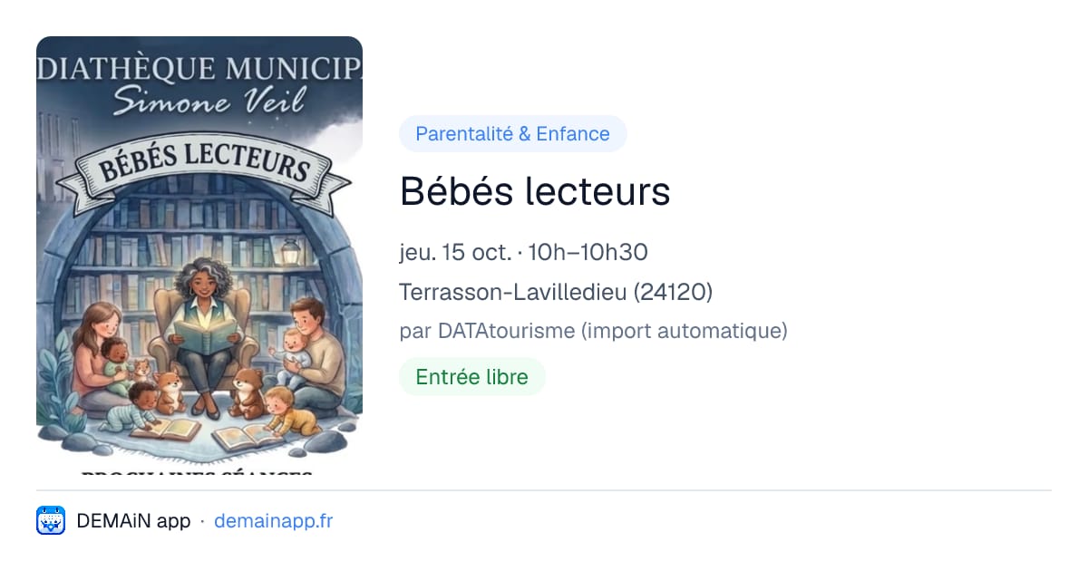 Bébés lecteurs — Terrasson-Lavilledieu