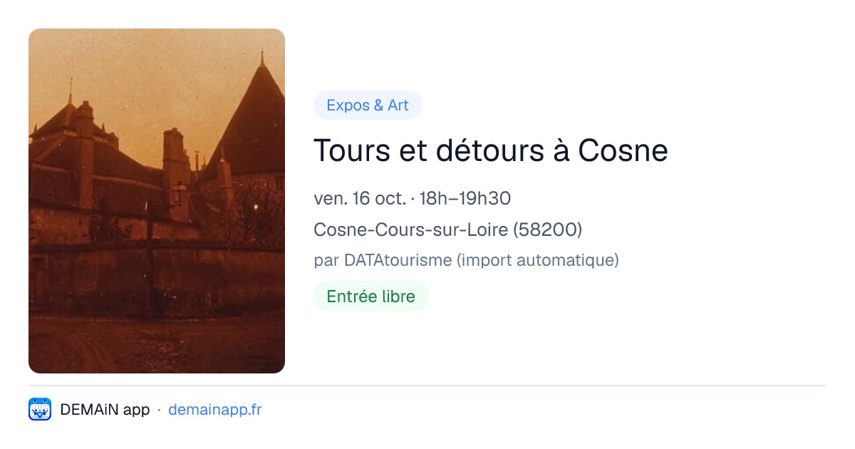 Tours et détours à Cosne — Cosne-Cours-sur-Loire