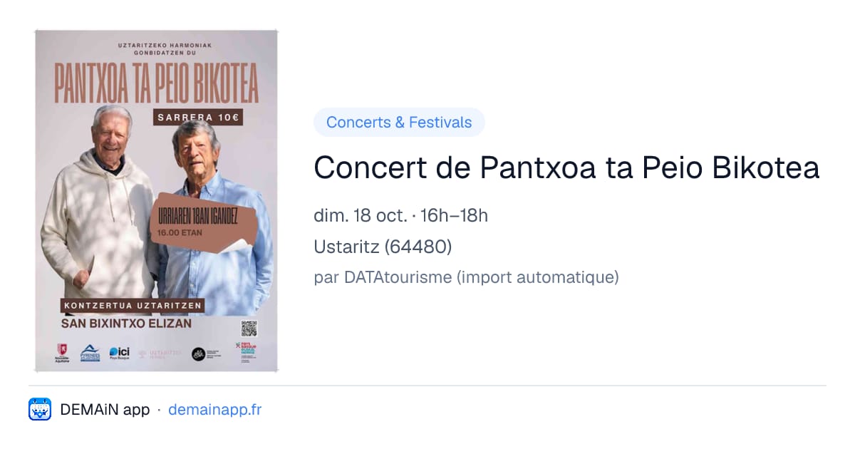 Concert de Pantxoa ta Peio Bikotea — Ustaritz
