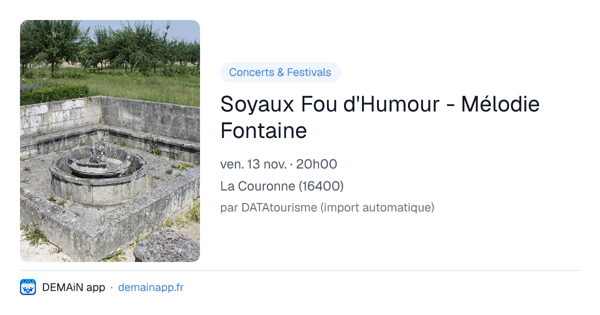 Soyaux Fou d'Humour - Mélodie Fontaine — La Couronne