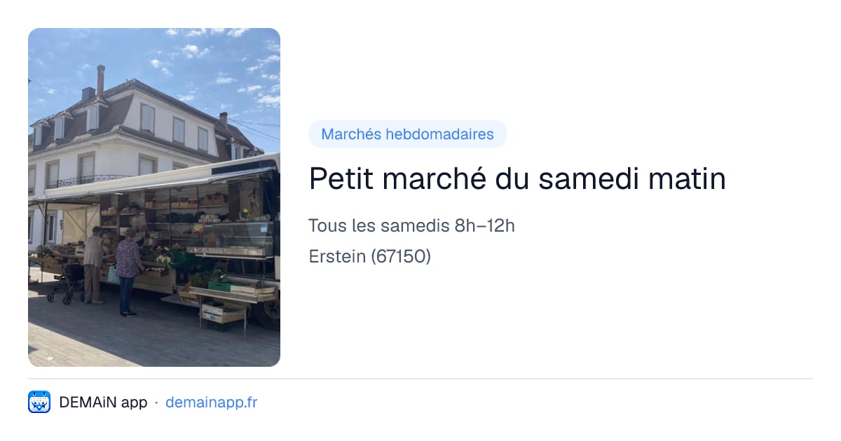 Petit marché du samedi matin — Erstein