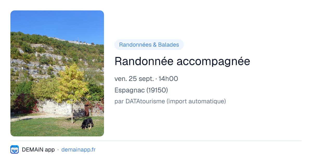 Randonnée accompagnée — Espagnac