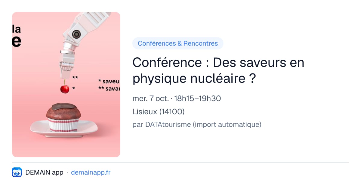 Conférence : Des saveurs en physique nucléaire ? — Lisieux
