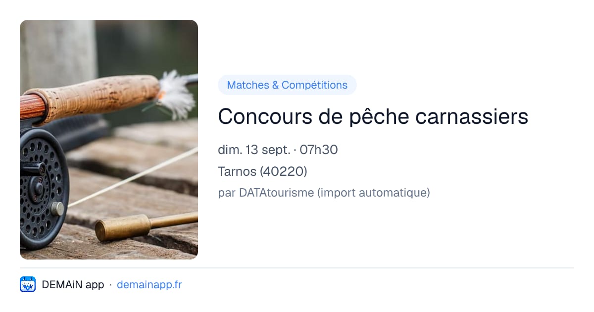 Concours de pêche carnassiers — Tarnos
