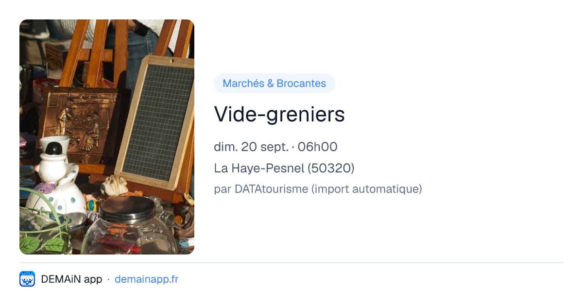 Vide-greniers — La Haye-Pesnel