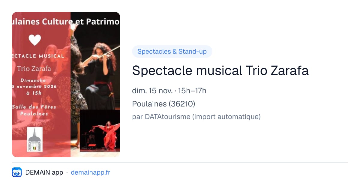 Spectacle musical Trio Zarafa — Poulaines