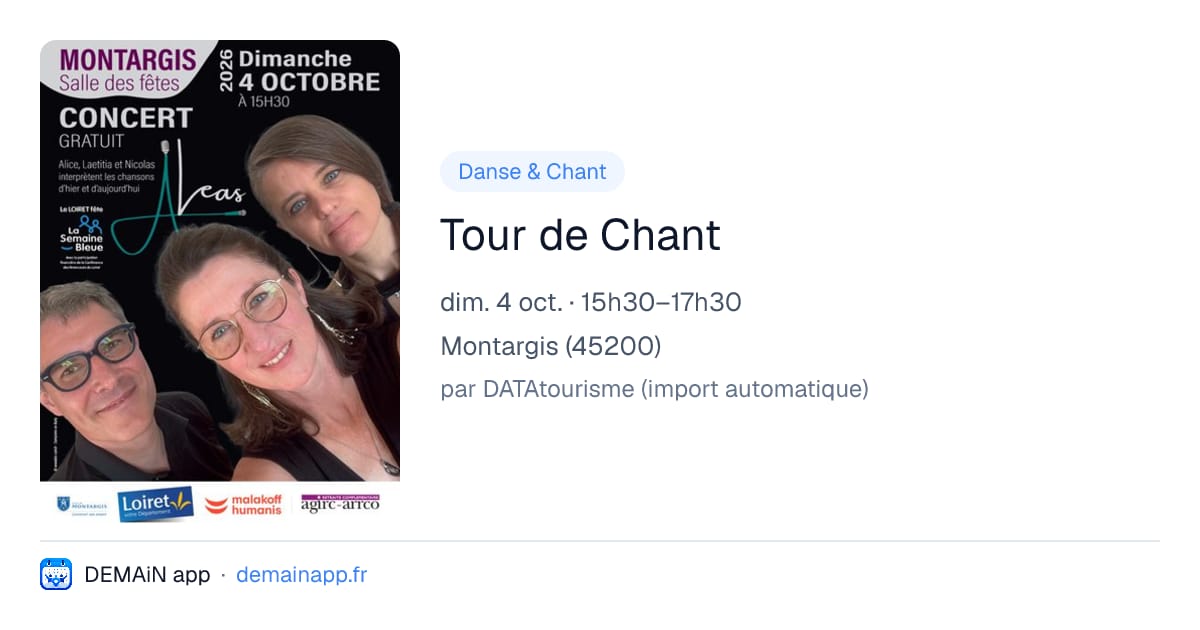 Tour de Chant — Montargis