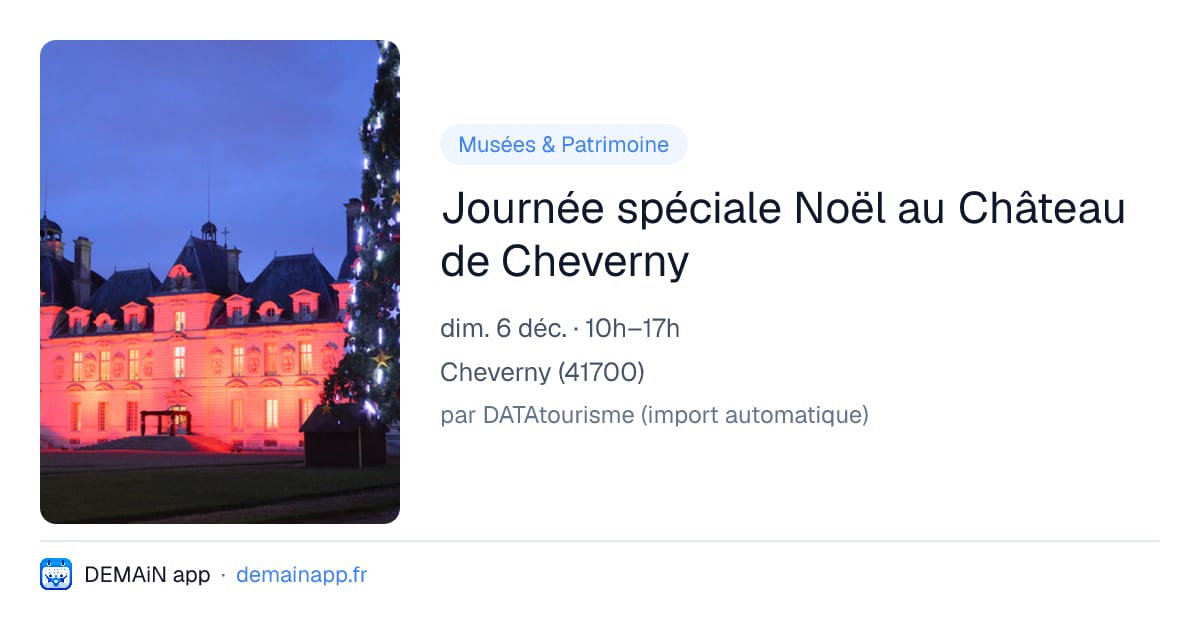 Journée spéciale Noël au Château de Cheverny — Cheverny