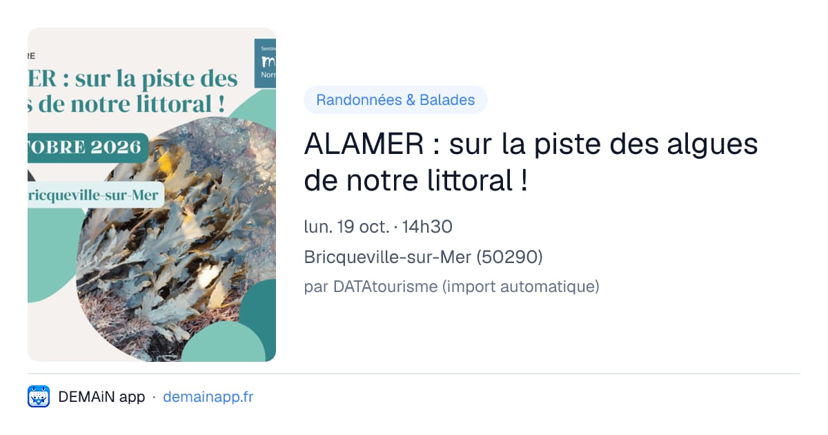 ALAMER : sur la piste des algues de notre littoral ! — Bricqueville-sur-Mer