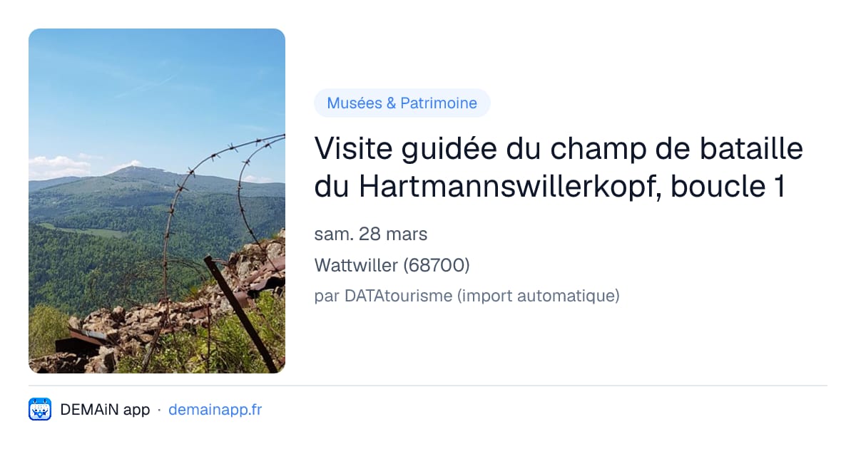 Visite guidée du champ de bataille du Hartmannswillerkopf, boucle 1 — Wattwiller