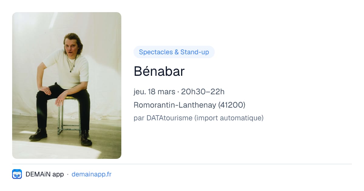 Bénabar — Romorantin-Lanthenay