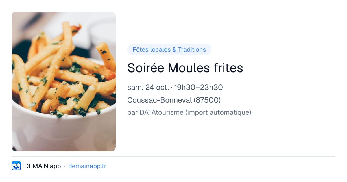 Soirée Moules frites — Coussac-Bonneval