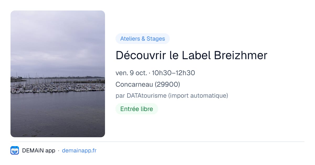 Découvrir le Label Breizhmer — Concarneau