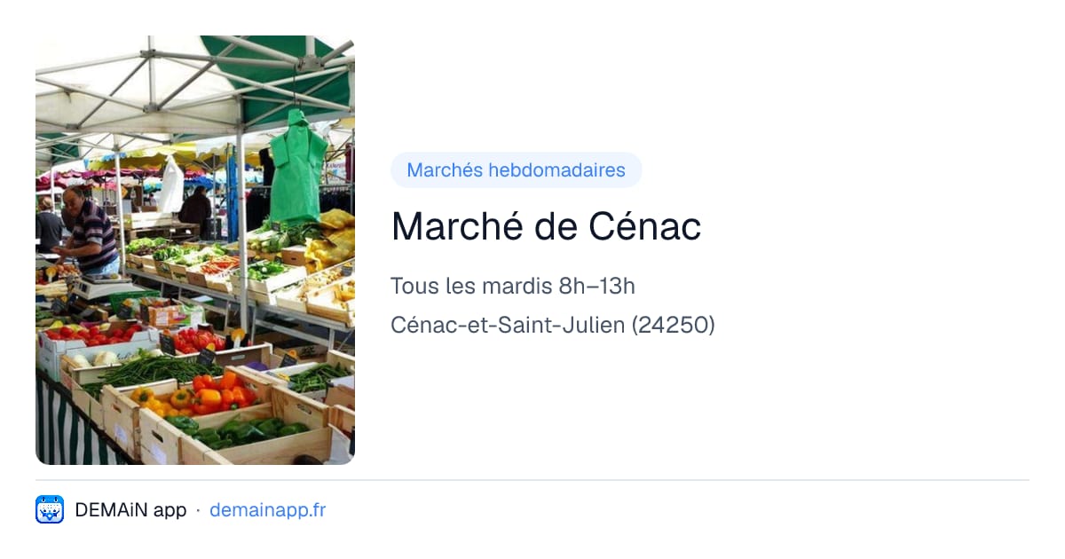 Marché de Cénac — Cénac-et-Saint-Julien