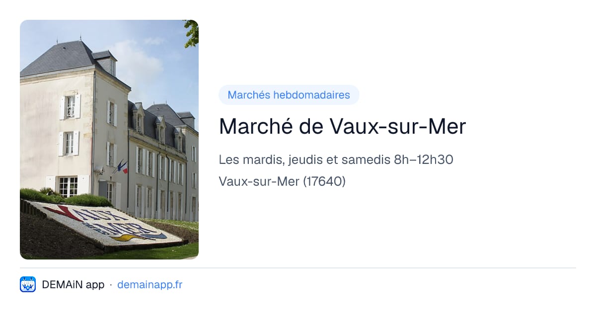 Marché de Vaux-sur-Mer — Vaux-sur-Mer