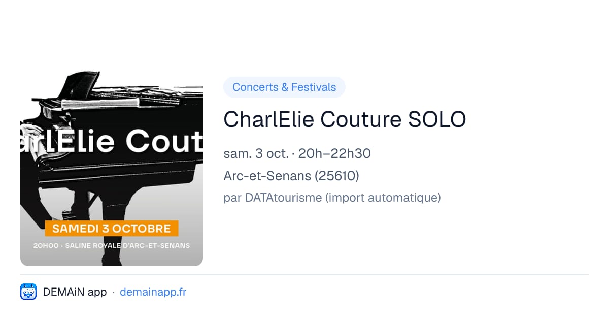 CharlElie Couture SOLO — Arc-et-Senans